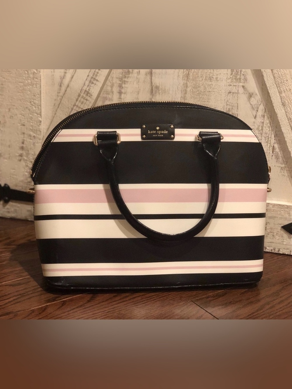 kate spade Carli Grove Street Classic Stripe Satchel